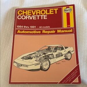 Haynes Chevrolet Corvette Repair Manual 1984 thru 1991 Like New